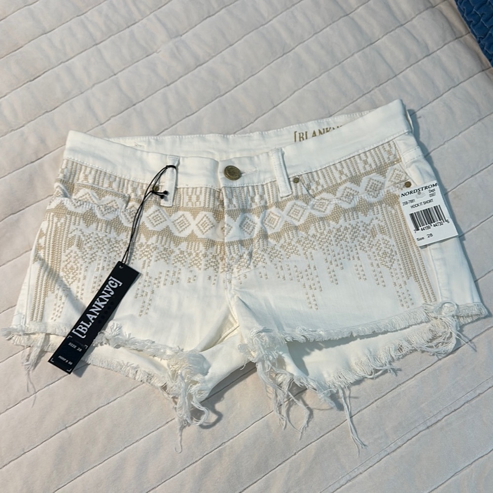 Blank NYC White and Gold Women's Shorts